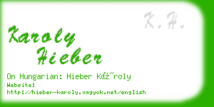 karoly hieber business card